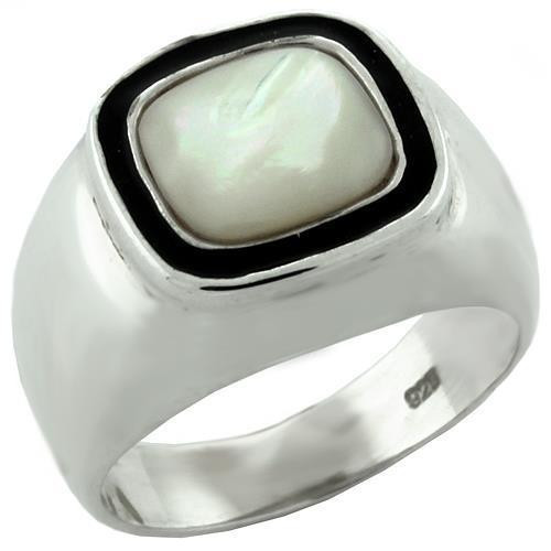 LOAS1083 High-Polished 925 Sterling Silver Ring