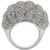 1W020 - Rhodium Brass Ring with AAA Grade CZ  in Clear