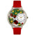 Ladybugs Red Leather And Silvertone Watch