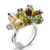 6X018 Rhodium Brass Ring with AAA Grade CZ in