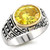 31419 - Reverse Two-Tone 925 Sterling Silver Ring with AAA Grade CZ  i