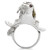 0W008 - Rhodium + Ruthenium Brass Ring with AAA Grade CZ  in Multi Col