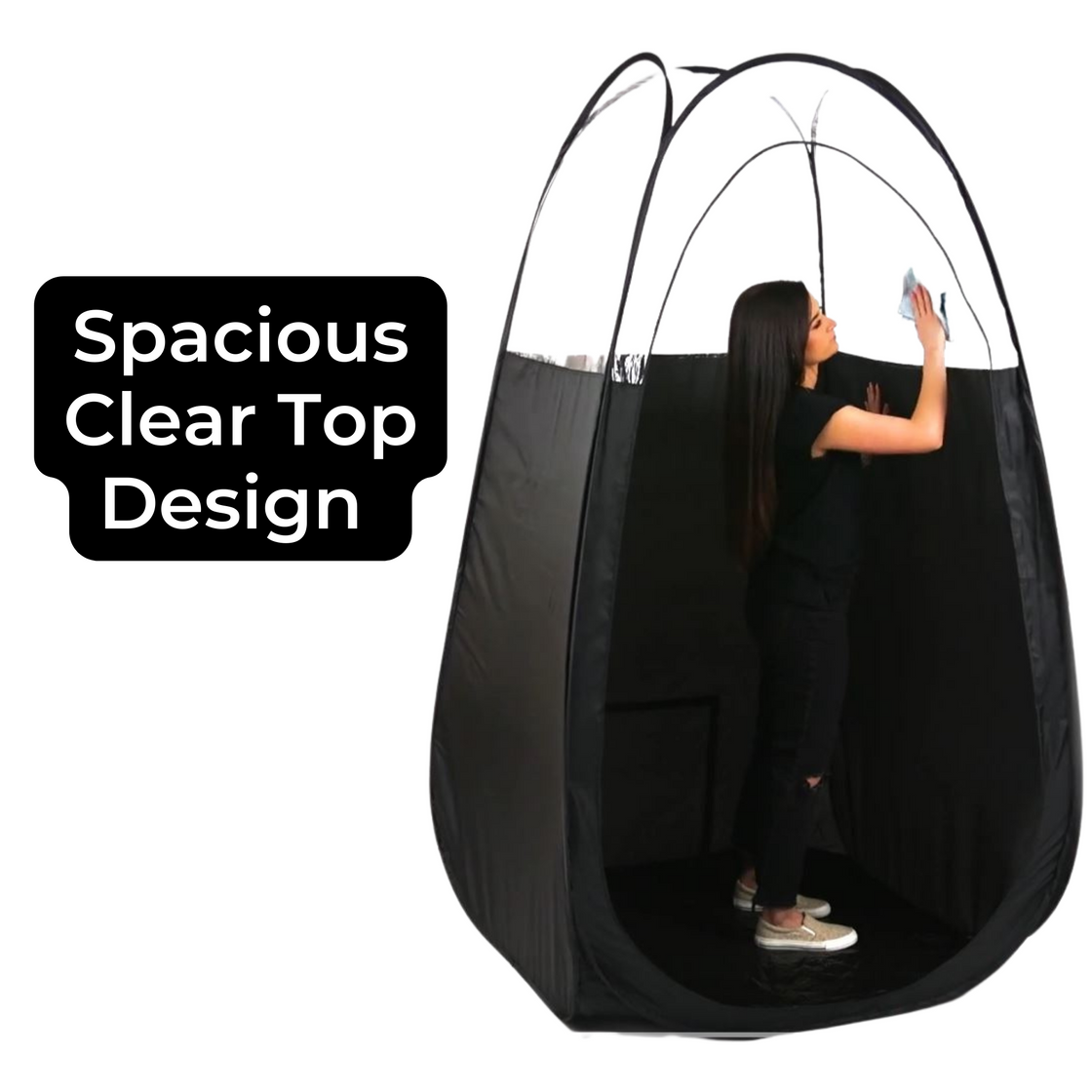 Black Spray Tanning Tent with Carry Bag Naked Sun