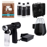 Naked Sun IonTan PRO Professional Spray Tan Machine with Honey Glow Sunless Solution, Black Tent and Overspray Extraction Fan