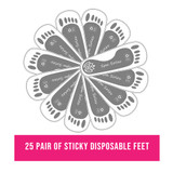 Spray Tan Feet Pads - Adhesive Disposable Protectors - 25 Pair
