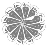 Spray Tan Feet Pads - Adhesive Disposable Spa Feet Protectors - 50 Pair Gray