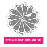 Spray Tan Feet Pads - Adhesive Disposable Spa Feet Protectors - 500 Pair Gray