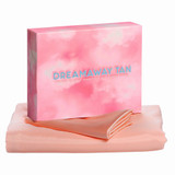Dreamaway Self Tan Sleep Sac Travel Sheet  and 4 Piece Tanning Mitt Kit Bundle -  Includes Sewn-in Pillow Holder, 4 Easy Access Zippers and Bonus Pillow Case