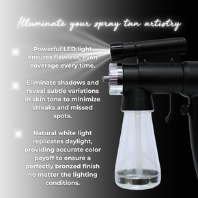 Naked Sun Onyx Spray Tanning Machine with Honey Glow Tanning Solution and Black Tent Bundle (5 Items)