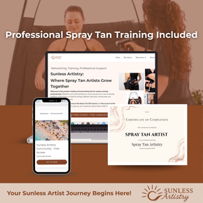 Fascination FX Spray Tan Machine with Honey Glow Rapid Develop Violet Tanning Solution - 8 oz