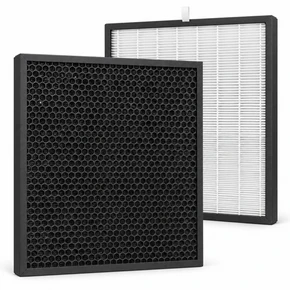 Naked Sun X-Fan Dual-Layer Replacement Filters, 2-Pack – Activated Carbon & Fine Pleated Media, 16 x 16-Inch Spray Tan Overspray Extractor Filters