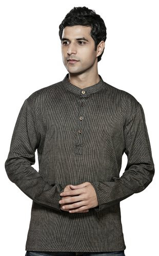 Shatranj Men's Indian Short Kurta Tunic 