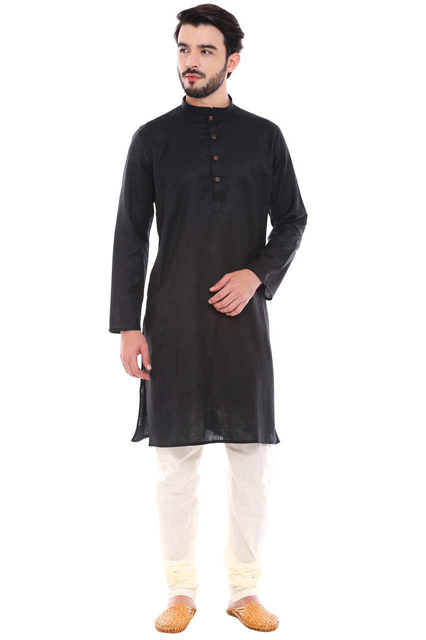 In-Sattva Men's Indian Classic Textured Pure Cotton Kurta Tunic with ...