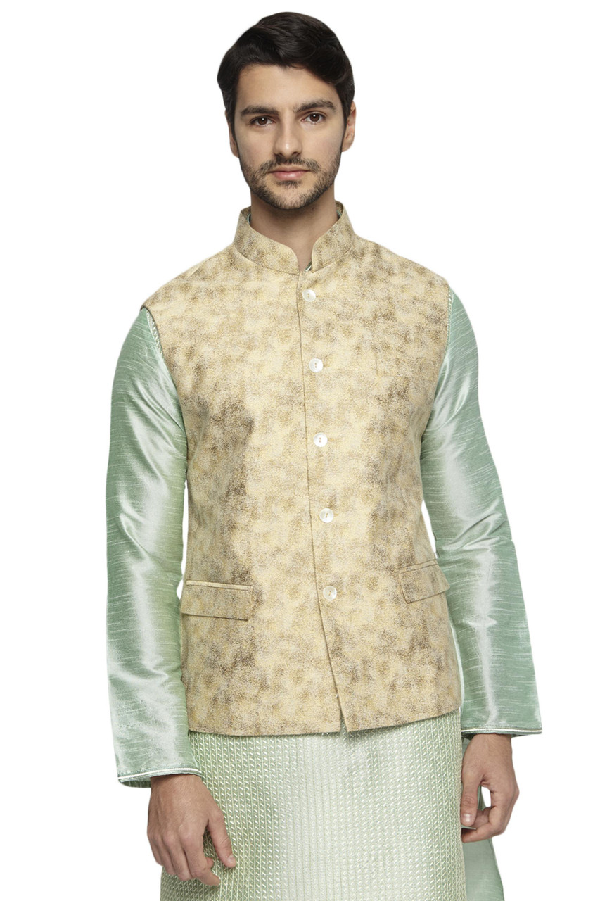 Purple Colour Motif Printed Nehru Jacket – Prime Porter