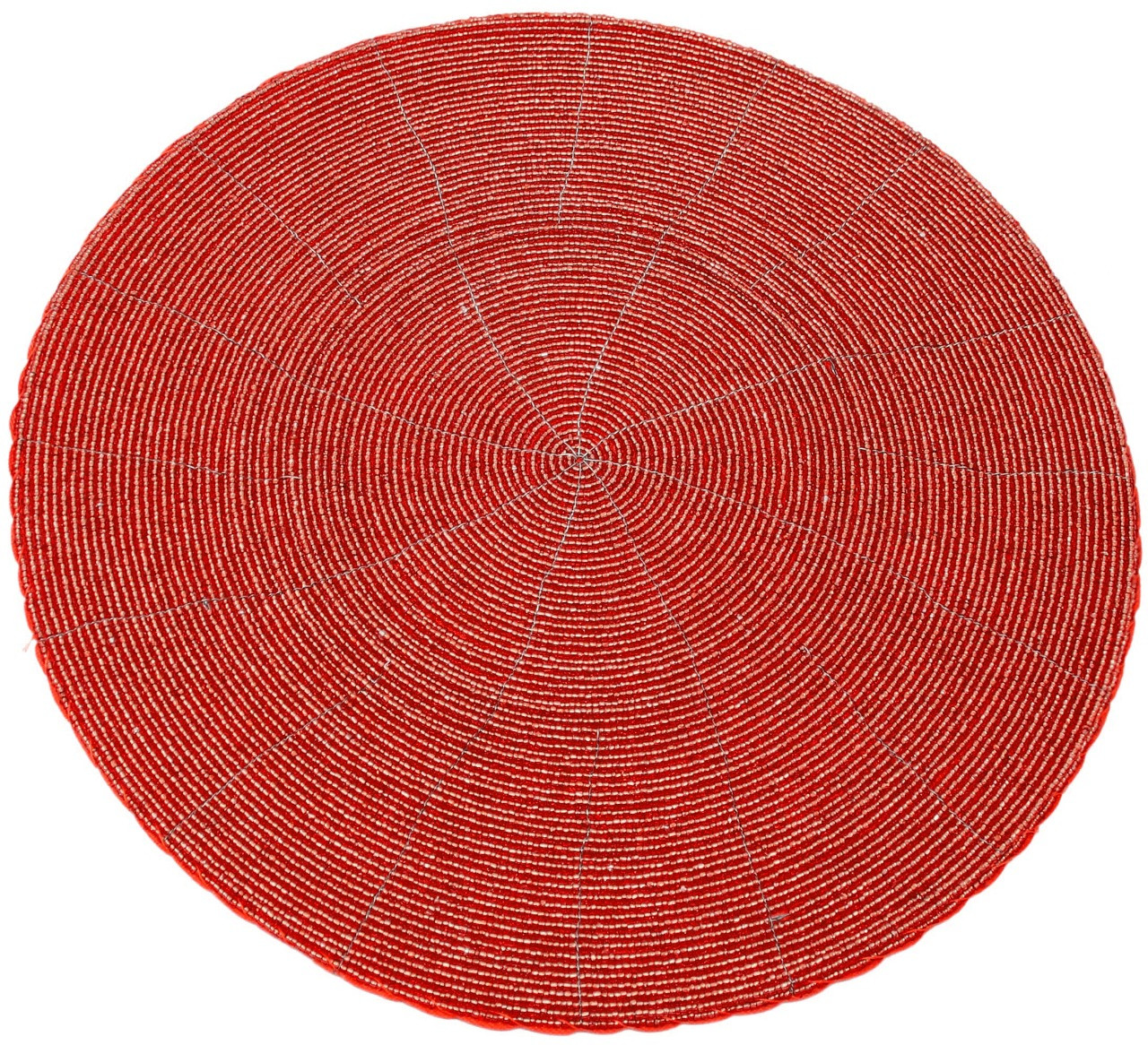 Red Beaded Handmade Placemat Buy online at InSattva FREE