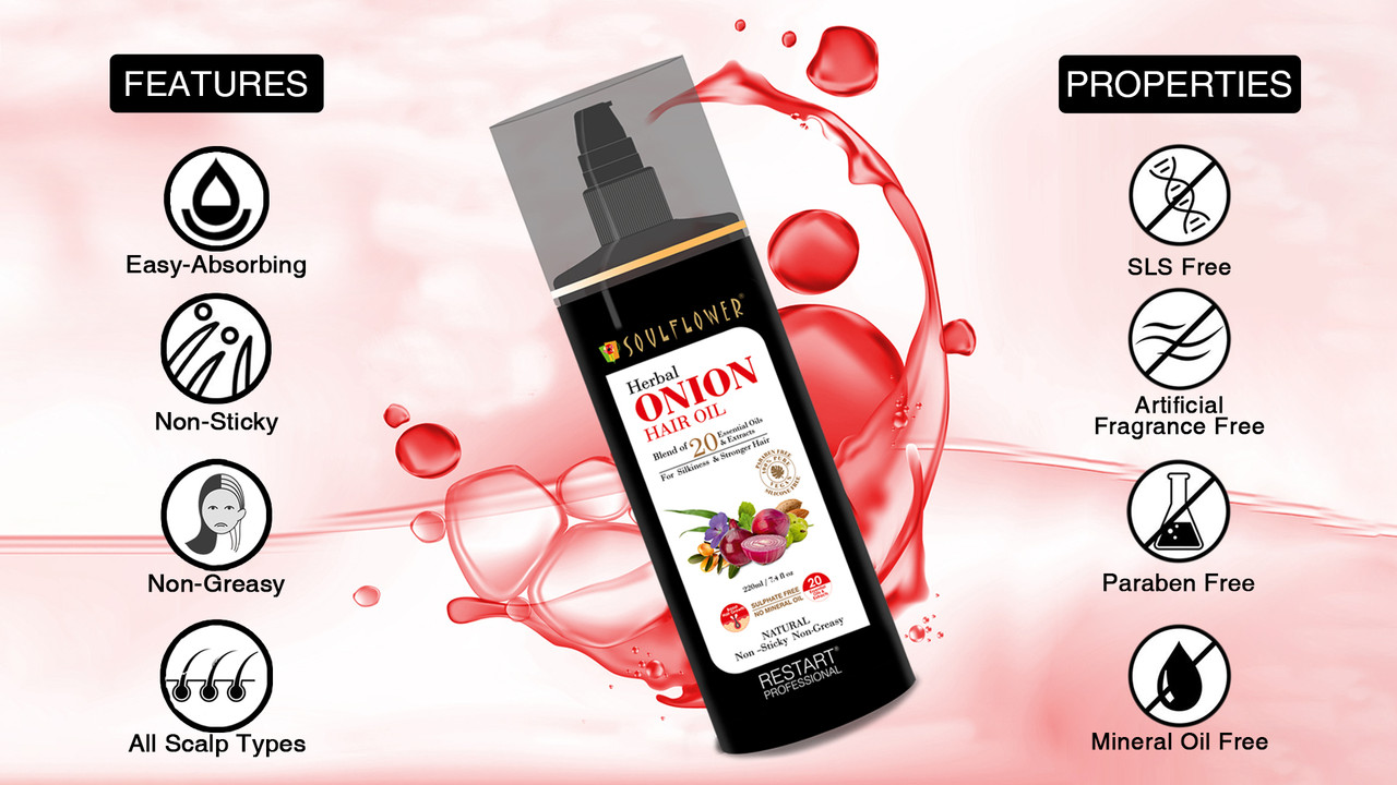 Soulflower Nourishing Onion Hair Oil InSattva