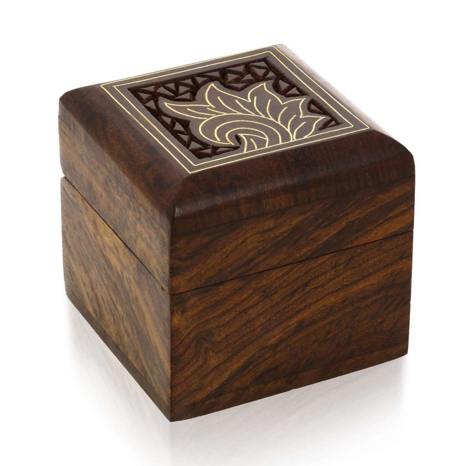 Online Brass Embossed Wooden Jewelry Box Delivery
