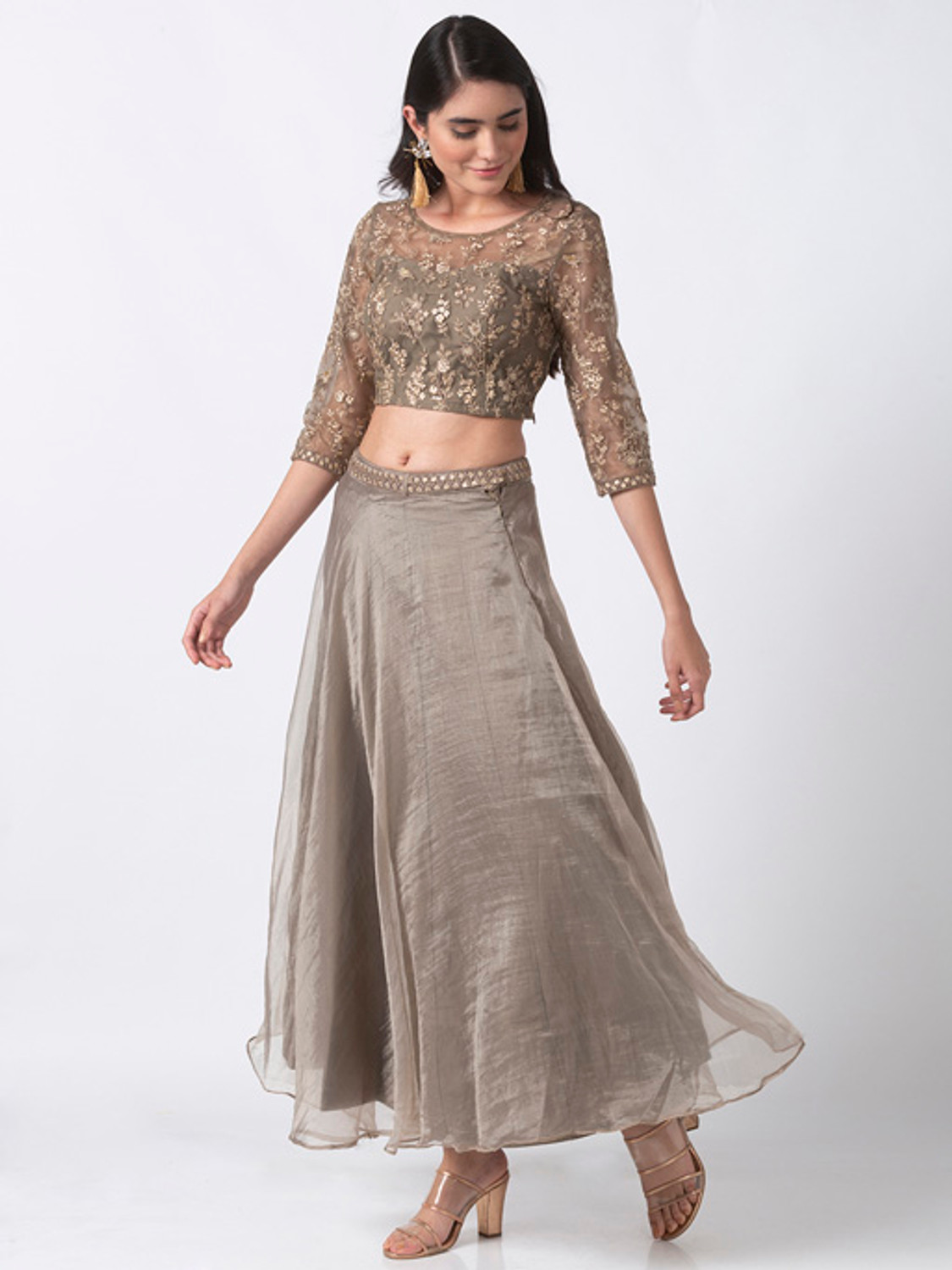 Buy online Beige Silk Blend Jacket Lehenga from ethnic wear for Women by  Mahotsav for ₹14649 at 38% off | 2024 Limeroad.com