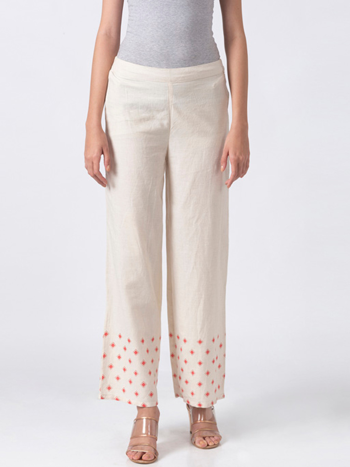 Buy Cream Pants for Women by Amira's Indian Ethnic Wear Online | Ajio.com