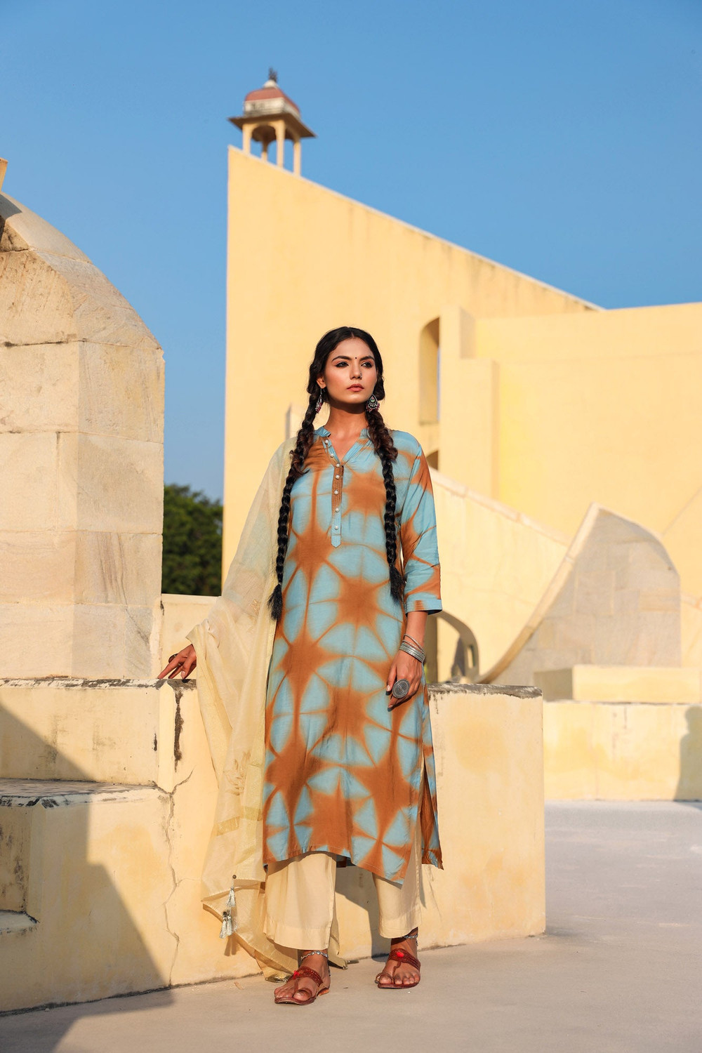 Brown - Pants & Trousers - Indo Western Dresses: Buy Latest Indo Western  Clothing Online | Utsav Fashion