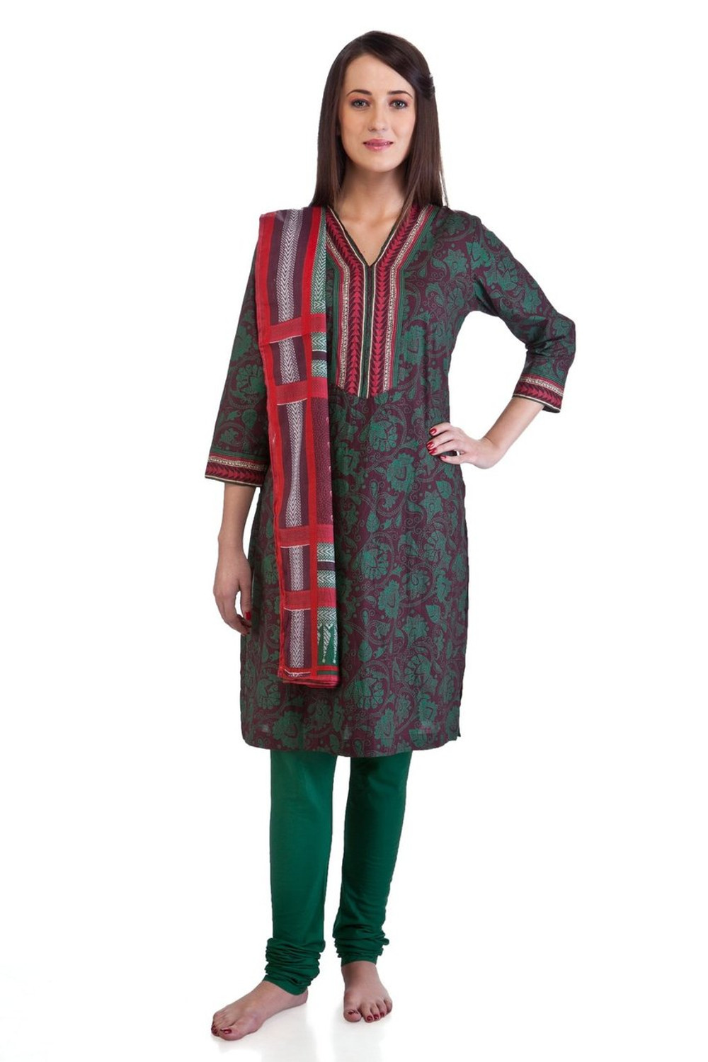 indya Women Ethnic Dress Green Dress - Buy indya Women Ethnic