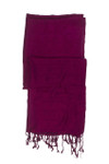 In-Sattva Colors - Woven Square Printed Solid Colored Scarf Stole -Raspberry