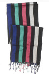 In-Sattva Colors - Vertical Stripe Multi Color Scarf Stole - Black In-Sattva Colors - Vertical Stripe Multi Color Scarf Stole - Black