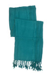 In-Sattva Colors - Decorative Border Scarf Stole Wrap - Teal