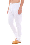 Mens Traditional Indian Churidar Pants - White - Side | In-Sattva 
