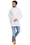 Classic Indian White Men's Kurta Tunic - Full Display | In-Sattva Classic Indian White Men's Kurta Tunic - Full Display | In-Sattva