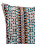 In-Sattva Brown Contemporary Embroidered Cushion Cover and Pillow 20 X 20
