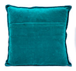 In-Sattva Teal Symmetrical Embroidered Cushion Cover and Pillow 20 X 20