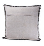 In-Sattva Black Contemporary Embroidered Cushion Cover and Pillow 20 X 20 In-Sattva Black Contemporary Embroidered Cushion Cover and Pillow 20 X 20