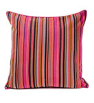 Rangeene Fuchsia Stripe Canvas  Cushion Cover and Pillow 24 X 24