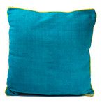 Living in Goodness Fuchsia Blue Solid Canvas Cushion Cover and Pillow