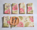 In-Sattva Home 100% Cotton Signature Serene Flower Print Soft Touch Bohemian Table Napkin Set