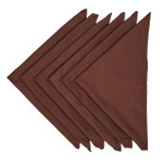 In-Sattva Home 100% Pure Cotton Solid Color Soft Touch Feel Table Napkin Set Choco
