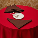 In-Sattva Home 100% Pure Cotton Solid Color Soft Touch Feel Table Napkin Set Choco