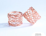 Handmade Artisan Crafted Mesh Metal Dining Napkin Rings Copper