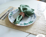 Handmade Artisan Crafted Mesh Metal Dining Napkin Rings Copper