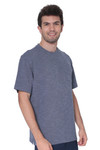 AVA Athletica Men's Round Neck Performance Wear Space Dyed Soft Tee with Pocket Blue