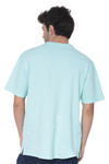 AVA Athletica Men's Cotton Classic Fit Round Neck Soft T-Shirt with Pocket Teal