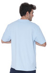 AVA Athletica Men's Cotton Classic Fit Round Neck Soft T-Shirt with Pocket Light Blue