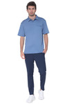 AVA Athletica Men's Classic Polo Quick-Dry Golf, Tennis, T-Shirt with Pocket Colony Blue