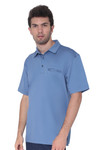AVA Athletica Men's Classic Polo Quick-Dry Golf, Tennis, T-Shirt with Pocket Colony Blue