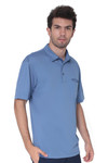 AVA Athletica Men's Classic Polo Quick-Dry Golf, Tennis, T-Shirt with Pocket Colony Blue