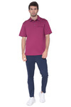 AVA Athletica Men's Classic Polo Quick-Dry Golf, Tennis, T-Shirt with Pocket Berry