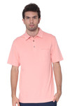AVA Athletica Men's Classic Polo Quick-Dry Golf, Tennis, T-Shirt with Pocket Peach