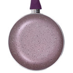 Royal Velvet Non-Stick and PFOA-Free Aluminum Fry Pan Skillet Tawa, Violet, Top View zoomed in. 