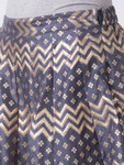 Ethnicity Artisan Blue Gray Zig Zag Printed Lehenga Skirt Ethnicity Artisan Blue Gray Zig Zag Printed Lehenga Skirt